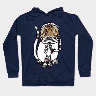 Space Tiger Funny Astronaut Animals Hoodie